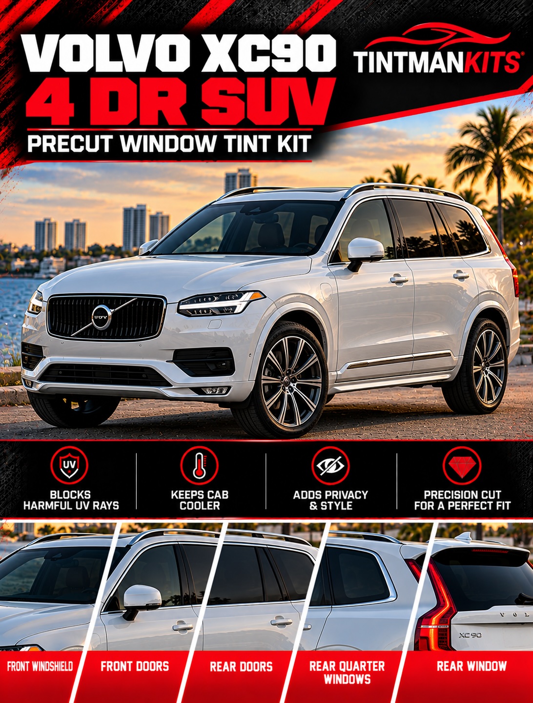 image: Volvo XC90 Wagon - Precut Tint Kit